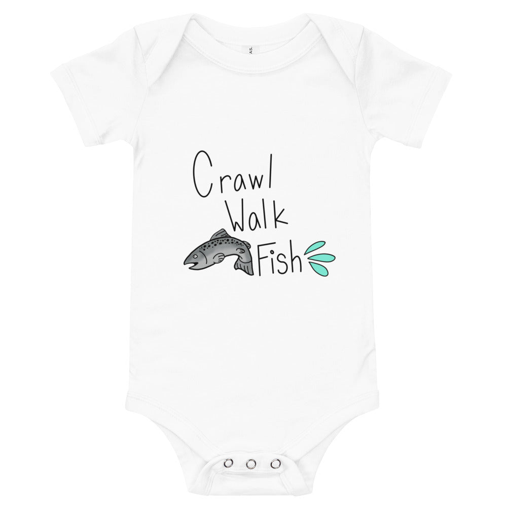 Crawl walk cheap fish onesie